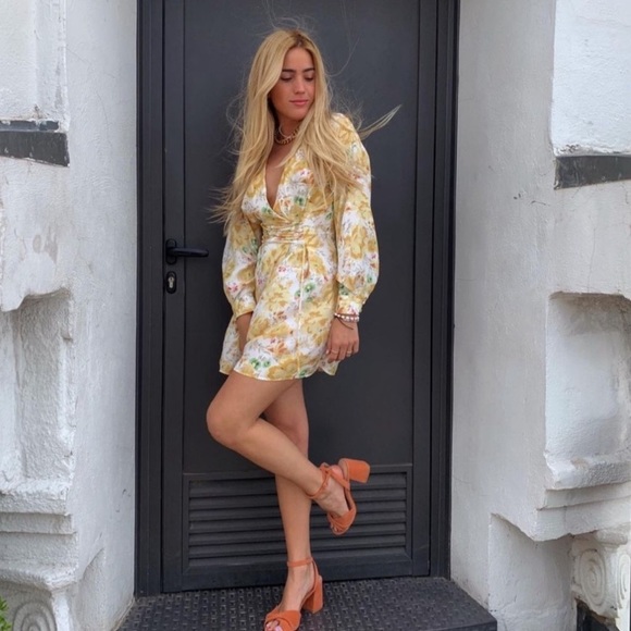 Zara floral print dress bloggers favorite NWT - Picture 5 of 12